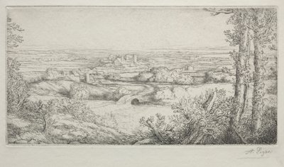 Burgonya'da Bir Vadi by Alphonse Legros