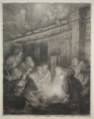 Çobanların Hayranlığı. by Alphonse Legros