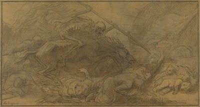 Savaştan Sonra (kahverengi kağıt üzerine grafit üzerine kahverengi yıkama ile kalem ve kahverengi mürekkep) by Alphonse Legros