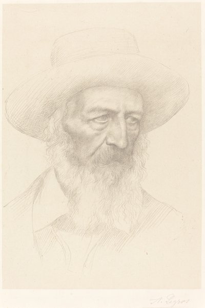 Alfred, Lord Tennyson. by Alphonse Legros