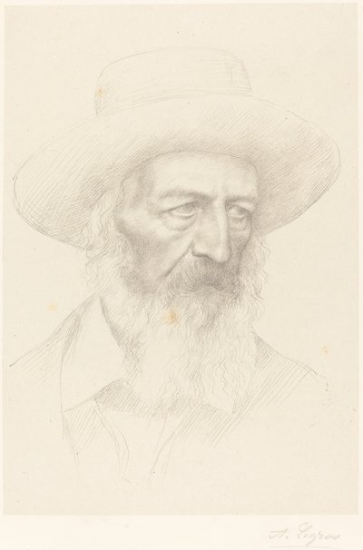 Alfred, Lord Tennyson. by Alphonse Legros