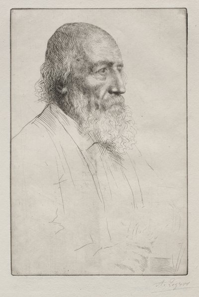 Alfred Lord Tennyson. by Alphonse Legros