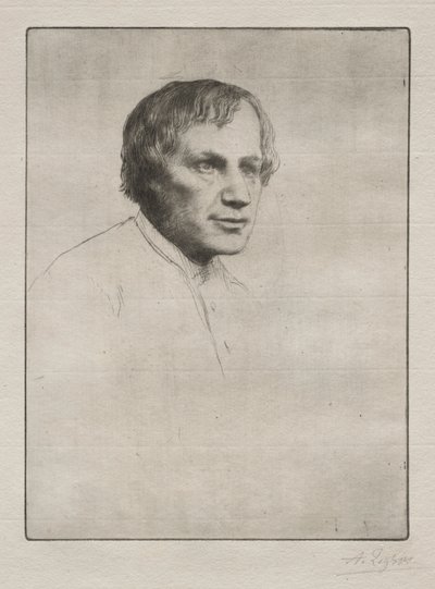Alfred Stevens. by Alphonse Legros