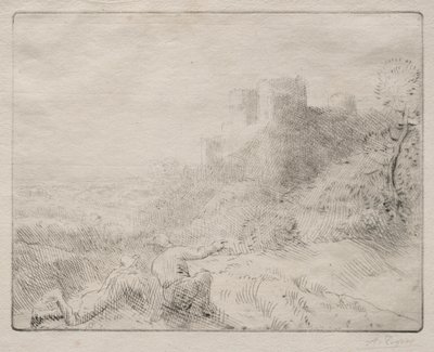 Eski Bir Şato by Alphonse Legros