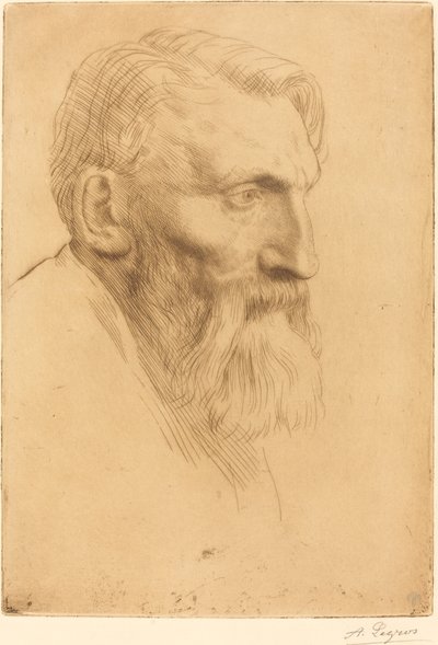 Auguste Rodin. by Alphonse Legros
