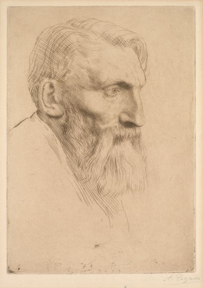 Auguste Rodin, 1881. by Alphonse Legros