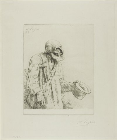 Koltuk değneği ile dilenci by Alphonse Legros
