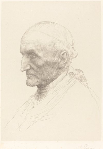 Kardinal Manning, 2. plaka. by Alphonse Legros