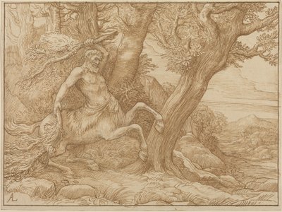 Dallı Centaur (dokuma kağıt üzerine kalem ve kahverengi mürekkep) by Alphonse Legros