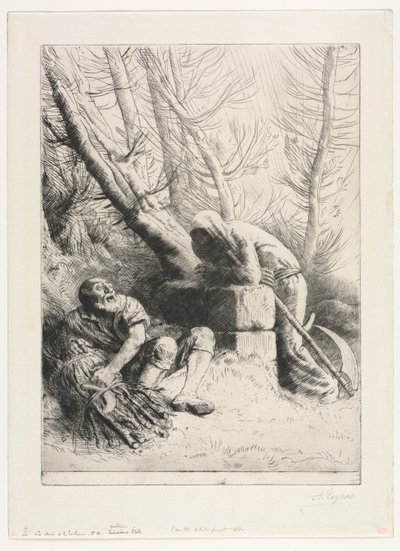 ölüm ve oduncu by Alphonse Legros