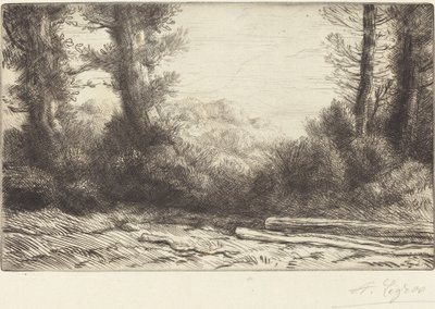 Bir Ahşap Ağaç İşlemenin Kenarı. by Alphonse Legros