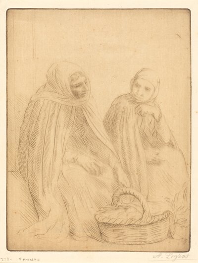 Yumurta satıcıları, 1. tabak Yumurta satıcıları. by Alphonse Legros