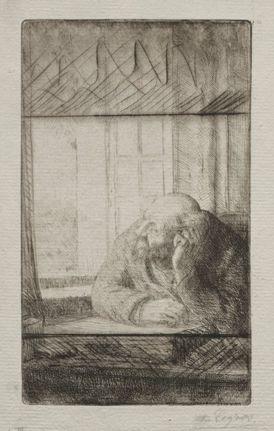 Pencerede Akşam. by Alphonse Legros