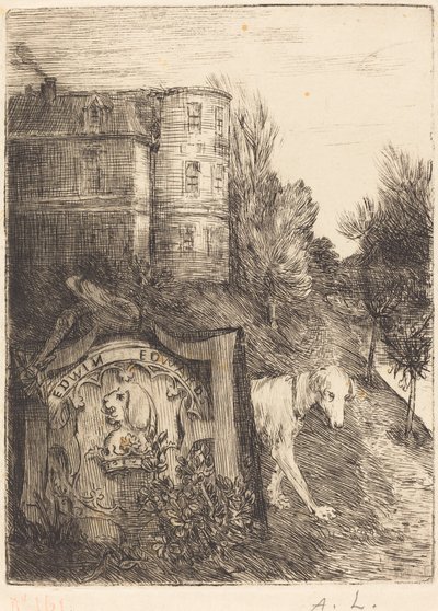 Ekslibris Edwin Edwards. by Alphonse Legros