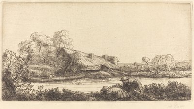 Akşam Işığı tarafından görülen Nehir boyunca Çiftlik Nehir boyunca Çiftlik: Akşam Işığı. by Alphonse Legros