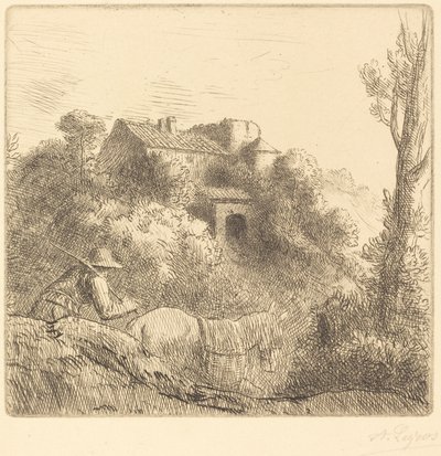 Bir Tepede Çiftlik by Alphonse Legros