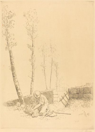Koyun Bulma Koyun bulur. by Alphonse Legros