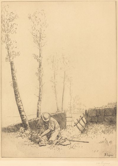 Koyun Bulma Koyun bulur. by Alphonse Legros
