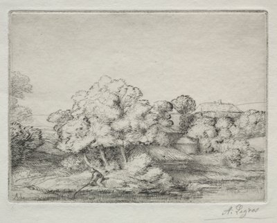 Gölün yakınında Hamlet by Alphonse Legros