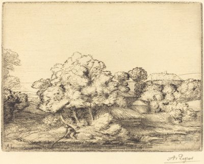 Gölün yakınında Hamlet by Alphonse Legros