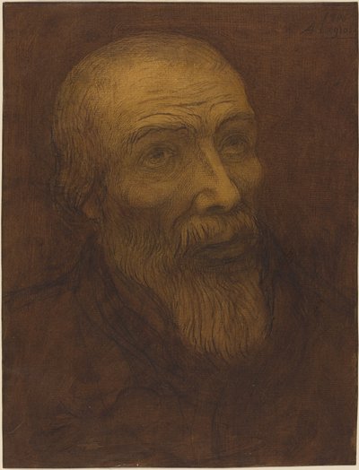Sakallı Kel Adamın Başı, 1906. by Alphonse Legros