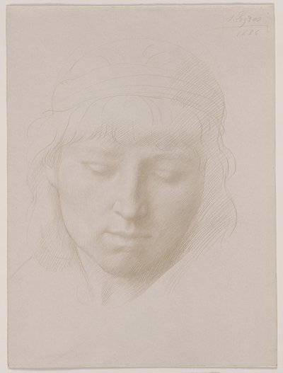 Bir Adamın Başı, 1886. by Alphonse Legros