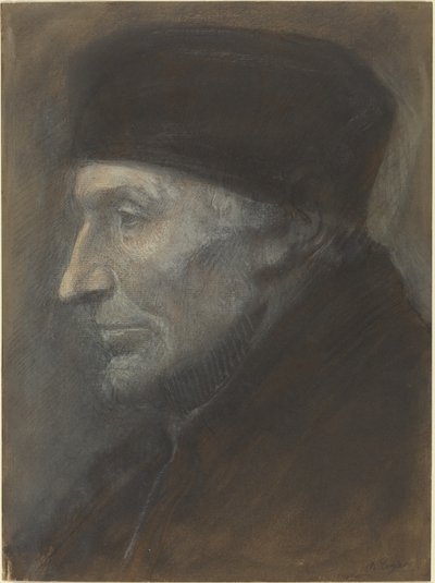 Kafatası Olan Bir Adamın Başı by Alphonse Legros