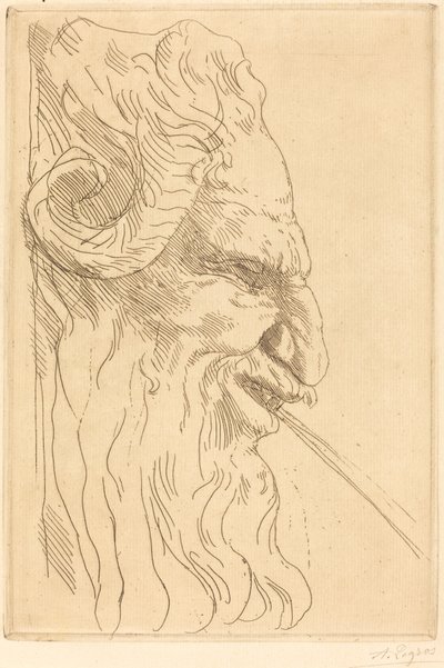 Bir Satyr Başkanı (Bir Satyr Başkanı) by Alphonse Legros