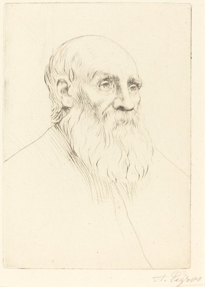 Yaşlı Bir Adamın Başı (Etude de tete) by Alphonse Legros