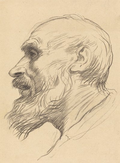 Yaşlı Bir Adamın Başkanı. by Alphonse Legros