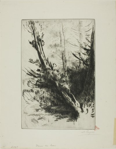 bir ormanda by Alphonse Legros