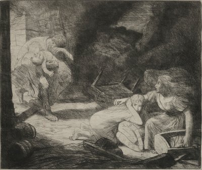Lincendie, 1876. by Alphonse Legros
