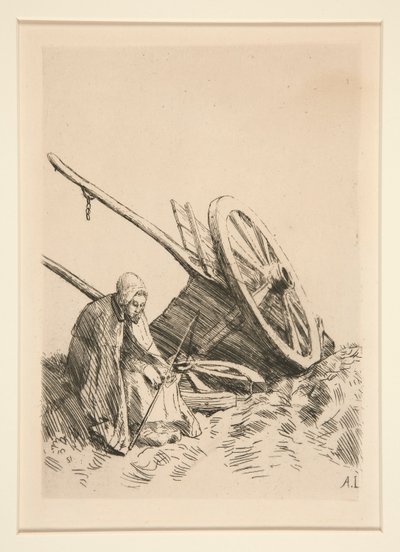La Charette Brisee (Kırık Araba) by Alphonse Legros