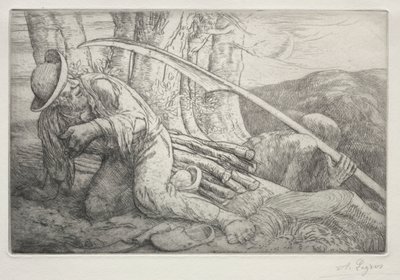 Ölüm ve Oduncu (5. Plaka) by Alphonse Legros