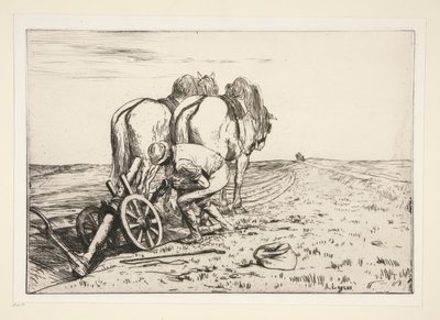 La charrue (Saban) by Alphonse Legros