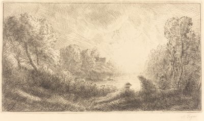 Manzara: Gün Doğumu by Alphonse Legros