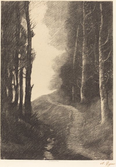 Huş Ağaçları ile Manzara by Alphonse Legros