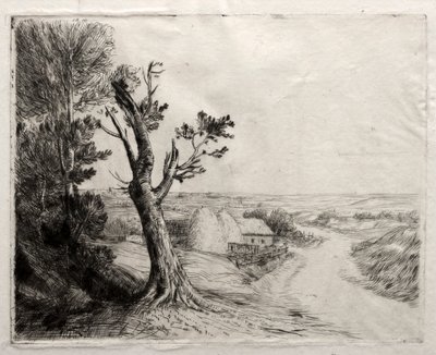 Payet Yığınları ile Peyzaj by Alphonse Legros