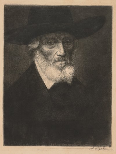 Thomas Carlyle'ın Büyük Portresi by Alphonse Legros