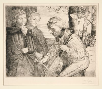 kemancı by Alphonse Legros