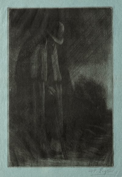 Sığınaktaki Gezgin by Alphonse Legros