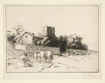 Le mur du presbytere (Rahibin Duvarı) by Alphonse Legros