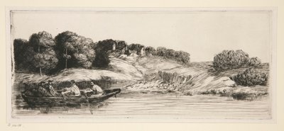 Tekne ile Manzara (1. plaka) by Alphonse Legros