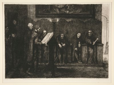 Les Chantres Espagnols - Le Lutrin (İspanyolca Kantorlar veya Kürsü) by Alphonse Legros