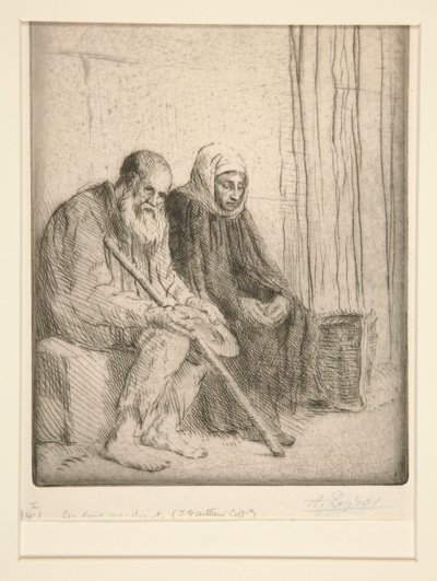 İki Dilenci (İki Dilenci) by Alphonse Legros
