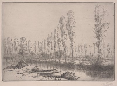 Les Tourbieres: Yakın Amiens (gravür) by Alphonse Legros