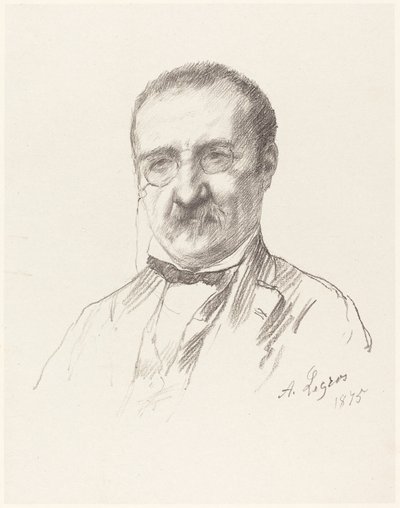 M. Champfleury, 1875. by Alphonse Legros