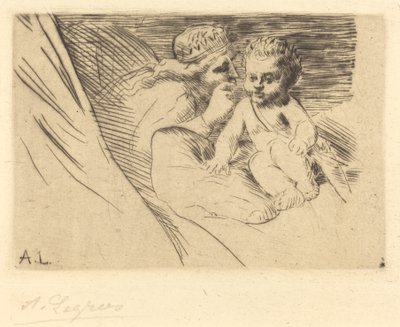 Mab ve Cupid Mab ve Cupidon. by Alphonse Legros