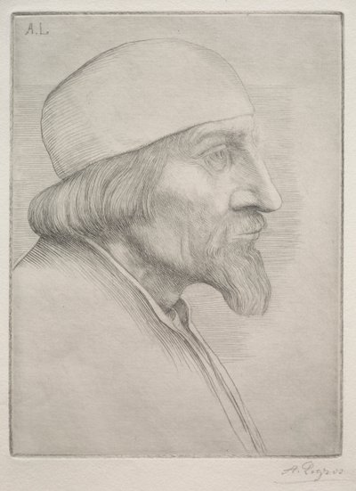 Kafatası olan adam. by Alphonse Legros