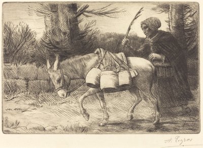 Boulogne Sütçü Kızı, 3. plaka (Laitiere a Boulogne) by Alphonse Legros